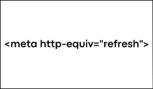 Fragmento de código HTML con la etiqueta , representando el uso problemático de metaactualización para recargar automáticamente una página.