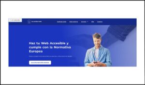 Página web accesible con un enlace 'Ir al contenido' visible en la parte superior izquierda, facilitando la navegación para usuarios de teclado y lectores de pantalla.