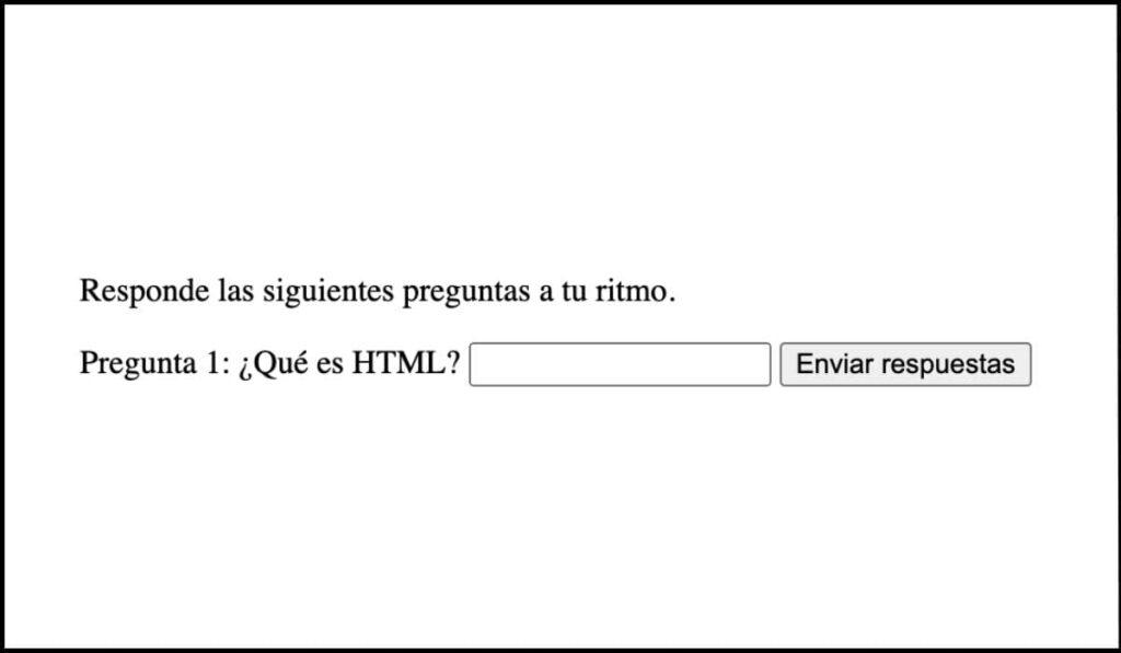 Formulario de examen en línea sin límite de tiempo, permitiendo a los usuarios responder a su propio ritmo para mejorar la accesibilidad.