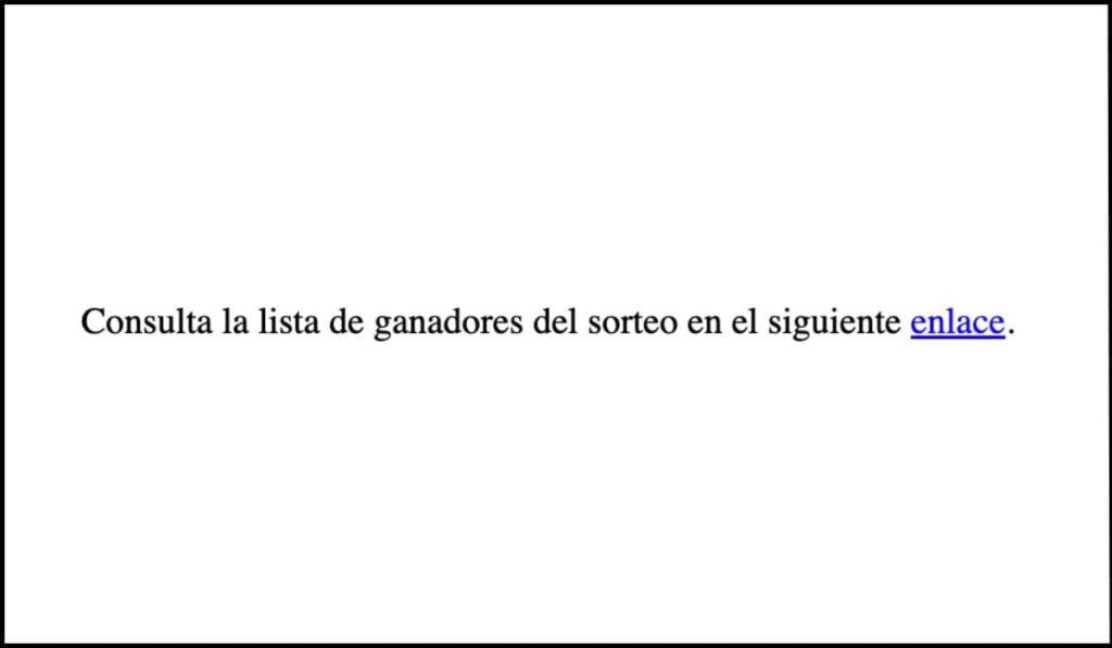 Texto con un enlace genérico 'enlace', que no describe claramente su propósito ni el destino del vínculo.