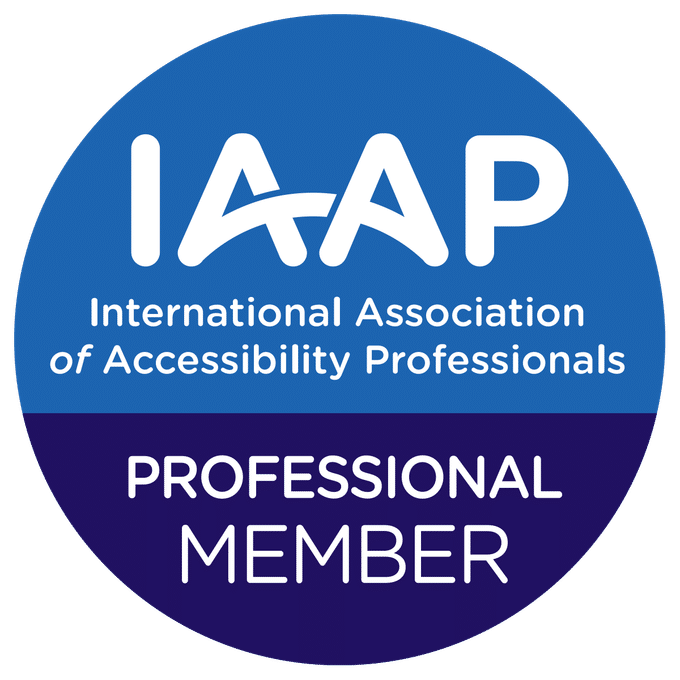 Miembro profesional de la Asociación Internacional de Profesionales de Accesibilidad